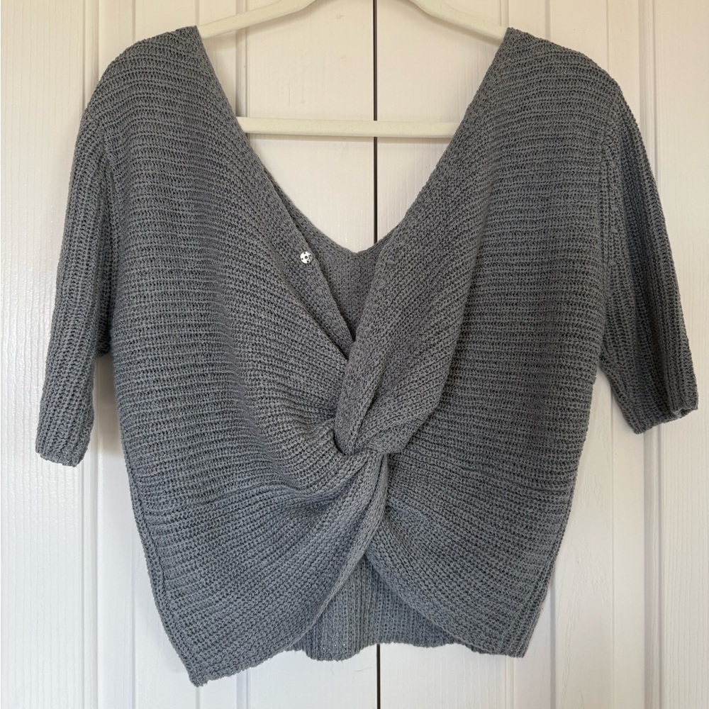 Joe's Jeans Light Gray Textured Knit Top
